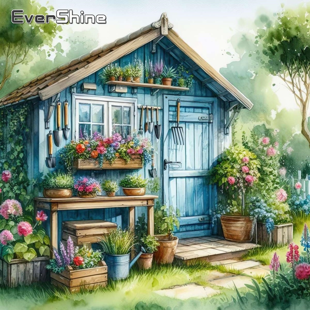 Embroidery Garden - Evershine Full Square Round Diamond Painting