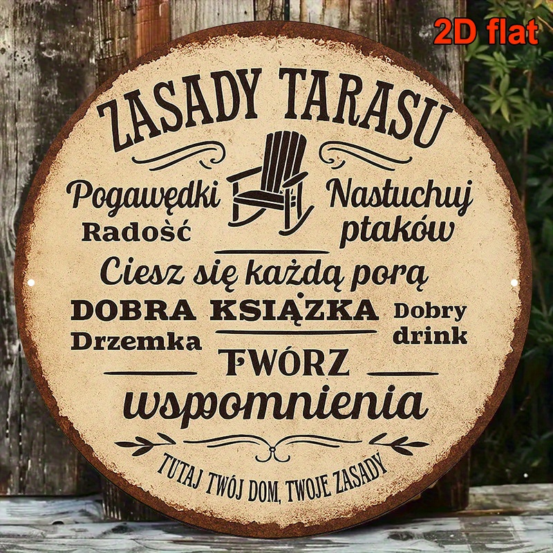 Embroidery Garden - 2D Flat, 20.32x20.32 cm Round Polish