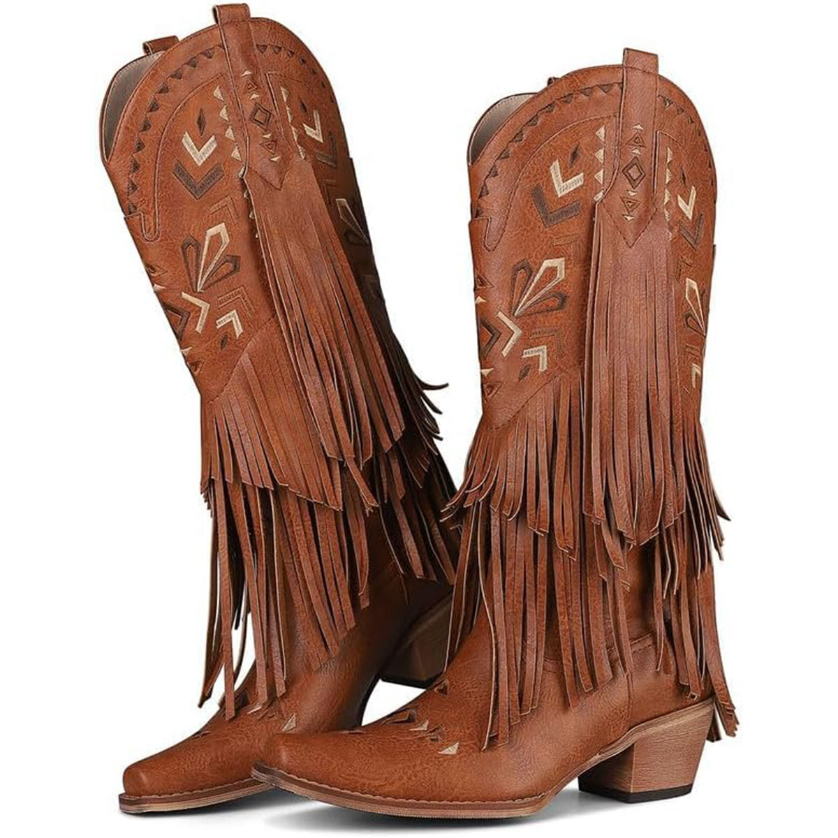 Embroidery Design Free - Women's Mid-calf Boots Retro Western Cowboy