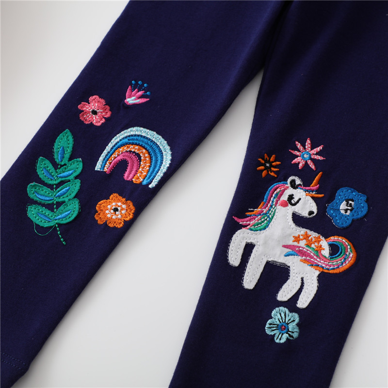 Jumping Meters Baby Girls Legg - Embroidery Unicorn recension och pris