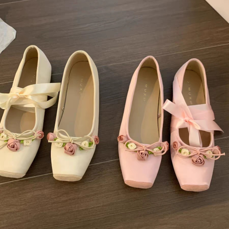 Women Flats Bow Marie Janes Sh - Embroidery Design Free recension och pris