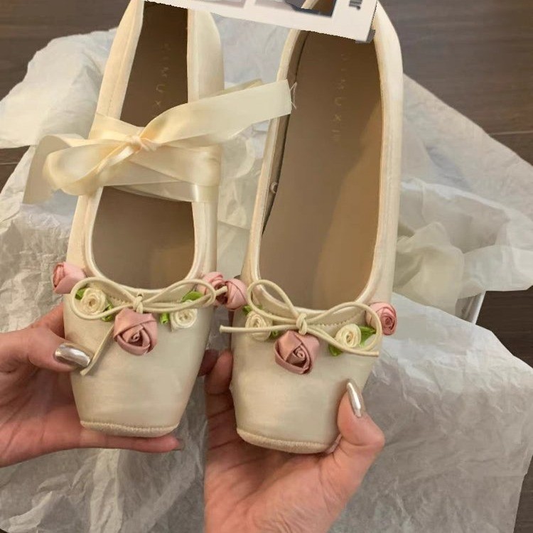 Women Flats Bow Marie Janes Sh - Embroidery Design Free recension och pris