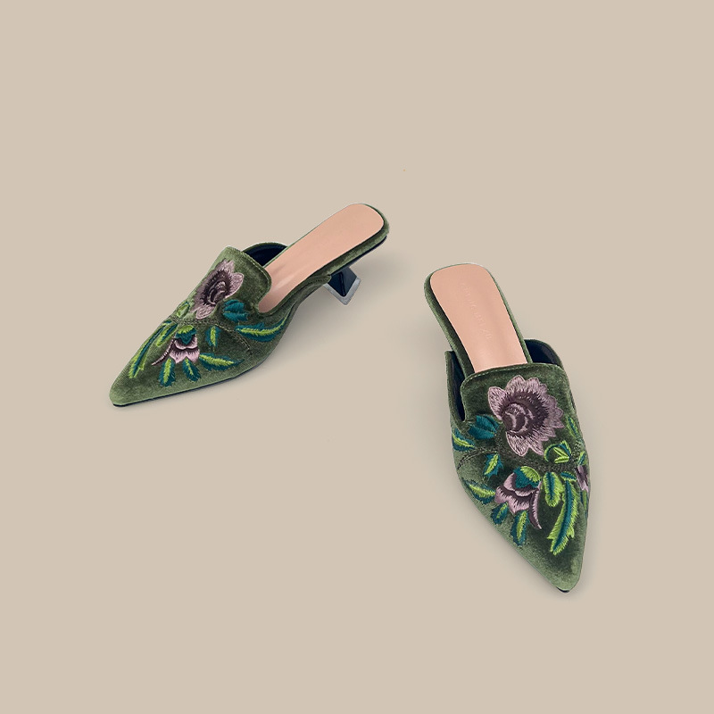 Embroidery Velour Women Shoes  - Embroidery Design Free recension och pris
