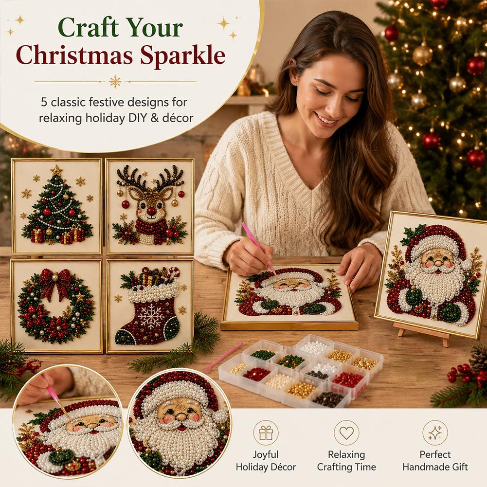 Christmas Santa Claus Pearl Ar - Embroidery Art recension och pris