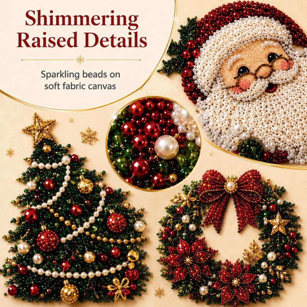 Christmas Santa Claus Pearl Ar - Embroidery Art recension och pris