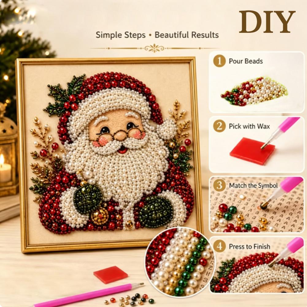 Christmas Santa Claus Pearl Ar - Embroidery Art recension och pris
