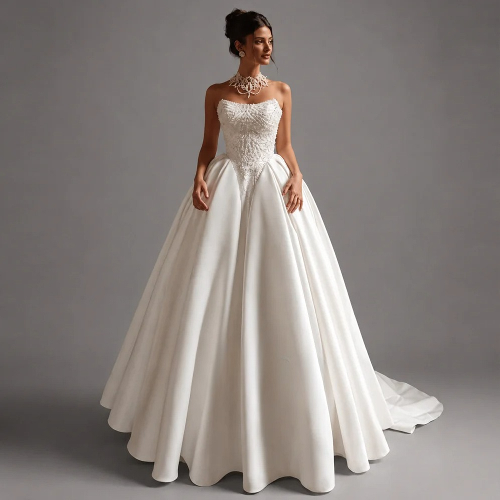 Customized Elegant Wedding Dre - Embroidery Online Design recension och pris