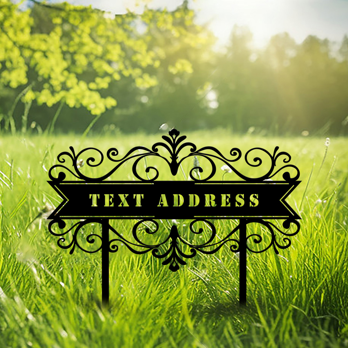 Custom Metal Address Stake,Add - Embroidery Garden recension och pris