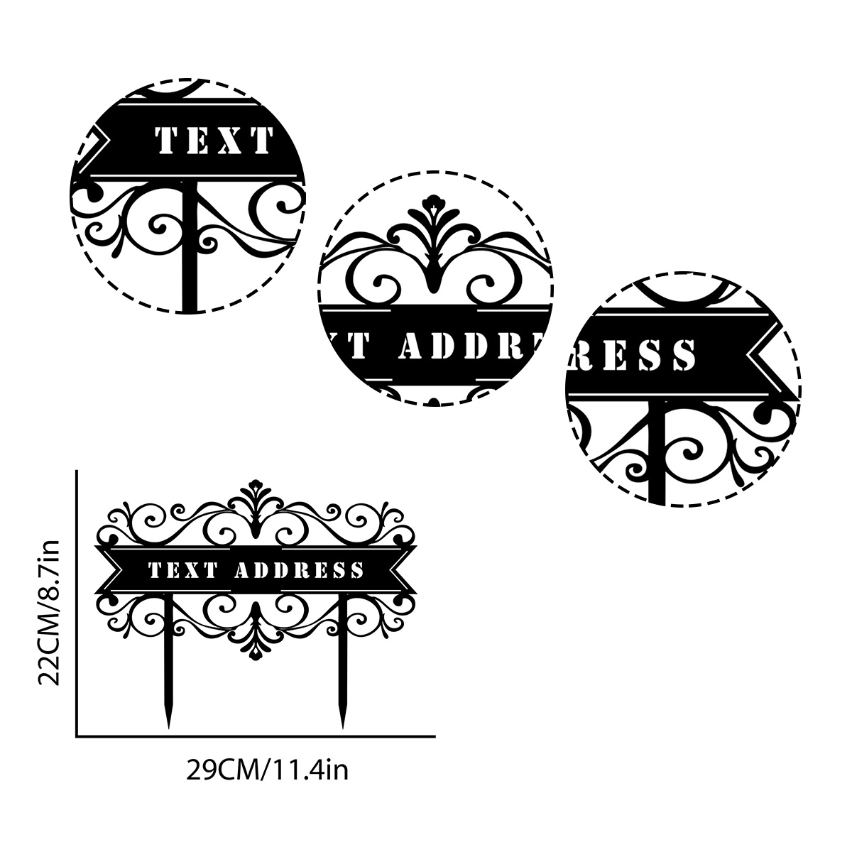 Custom Metal Address Stake,Add - Embroidery Garden recension och pris