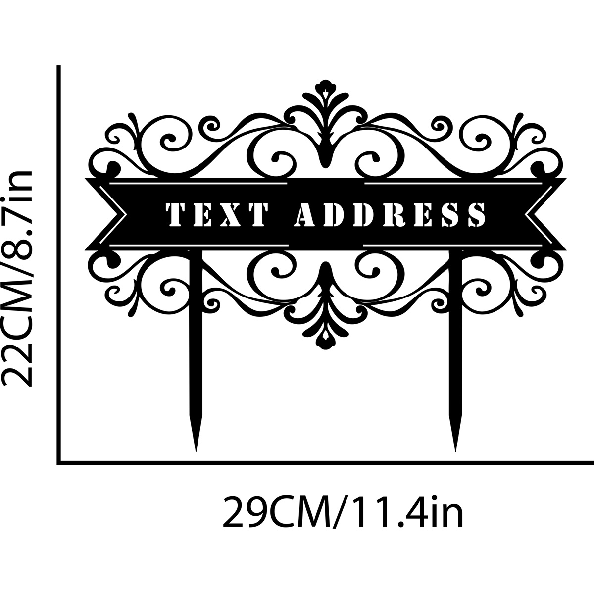 Custom Metal Address Stake,Add - Embroidery Garden recension och pris