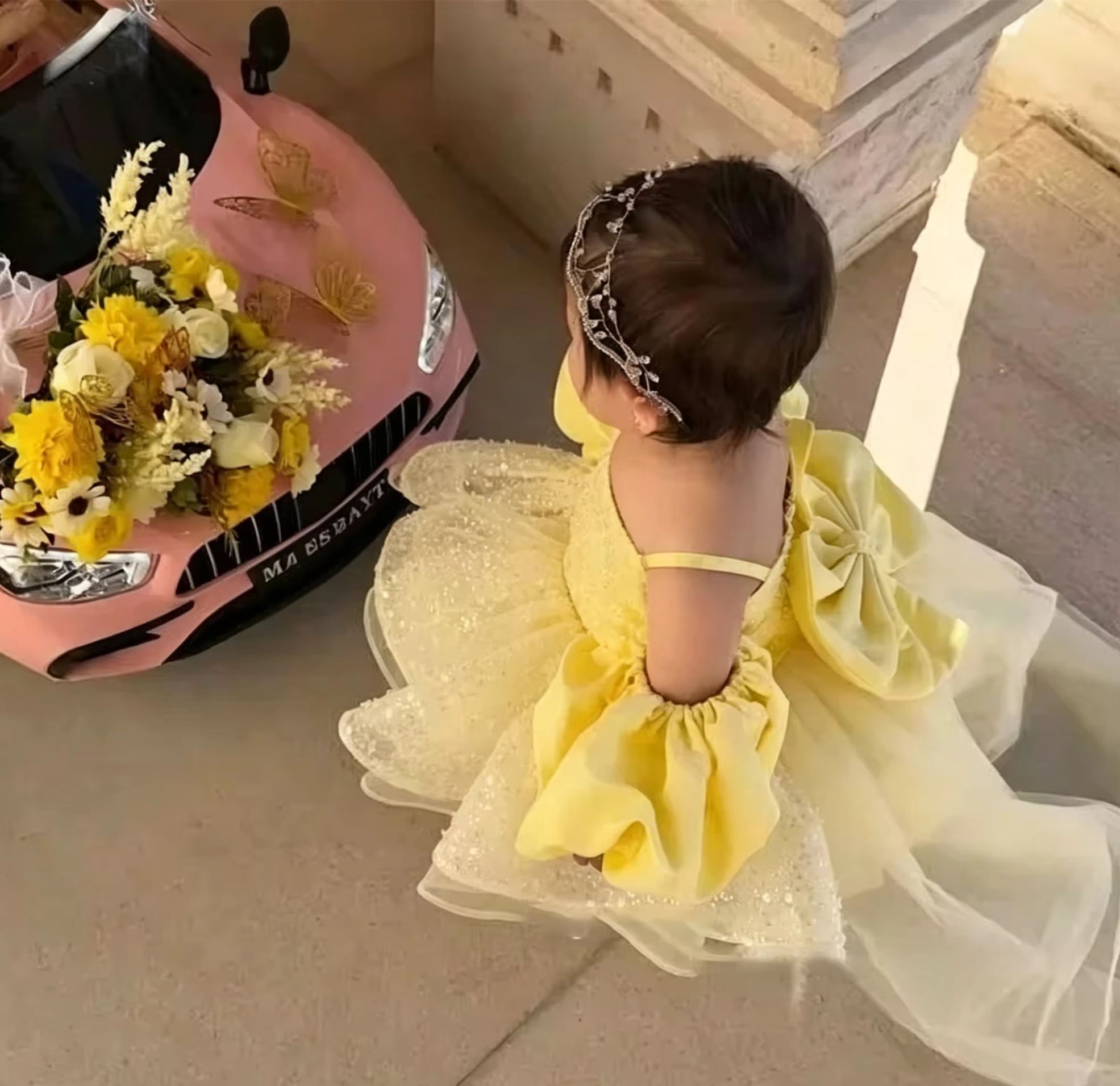 Cute Yellow Flower Girl Dresse - Embroidery Yellow Dress recension och pris