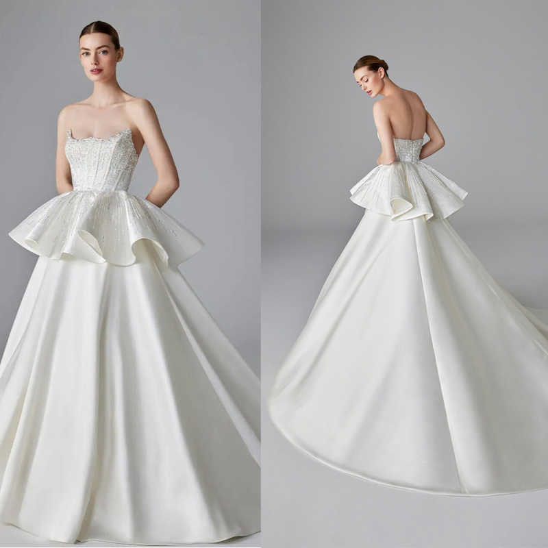 Elegant Wedding Dress A-Line S - Embroidery Online Design recension och pris