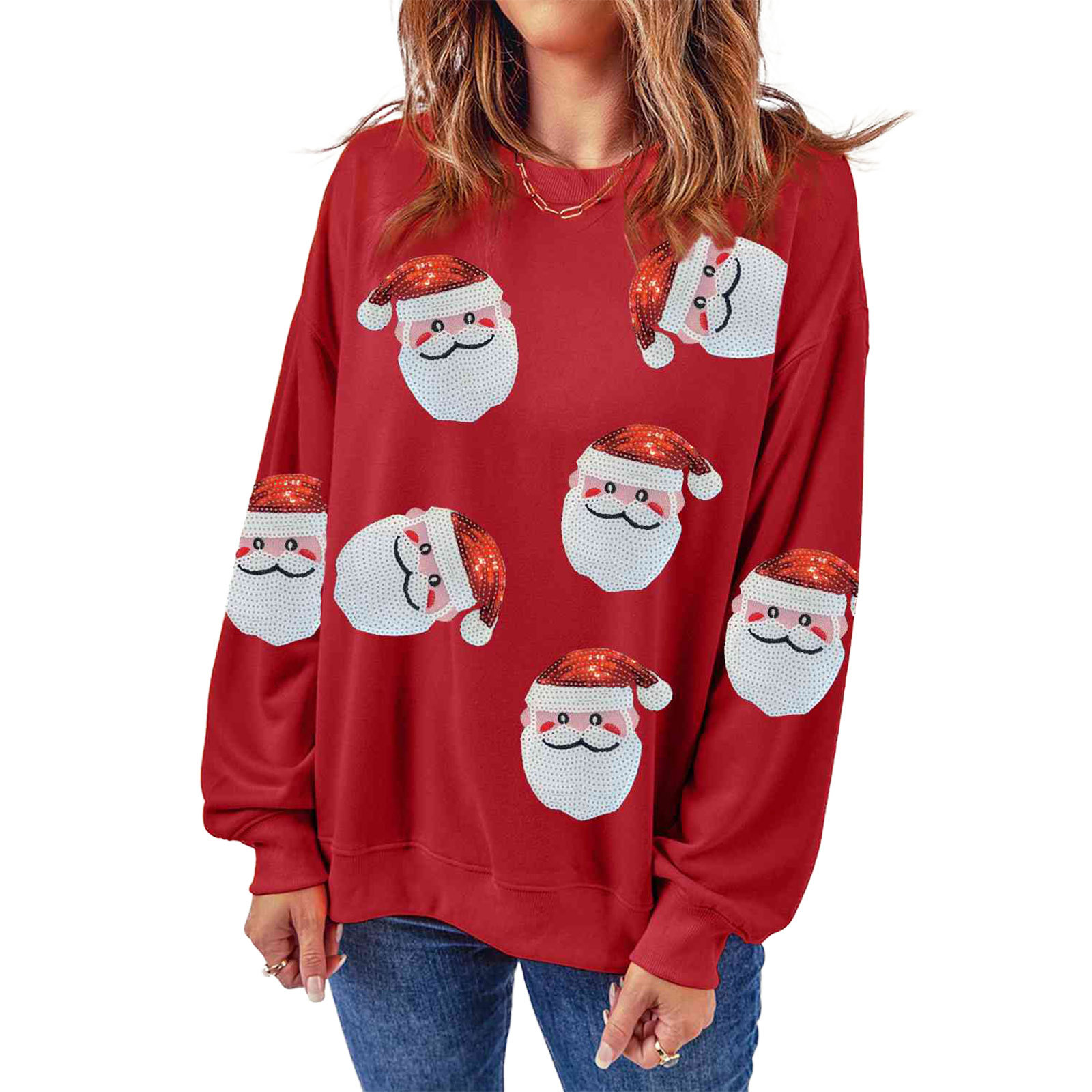 Christmas Sweater round Neck H - Embroidery Online Design recension och pris