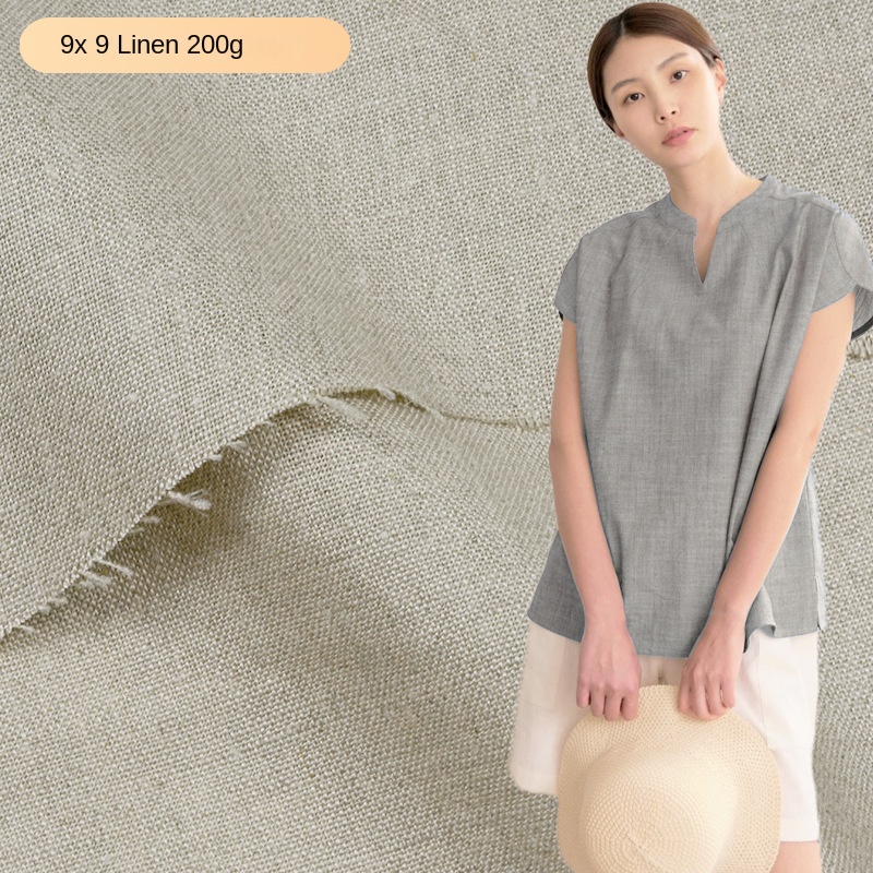 200G 9Sx9S Autumn Linen Fabric - Linen Fabric Natural recension och pris