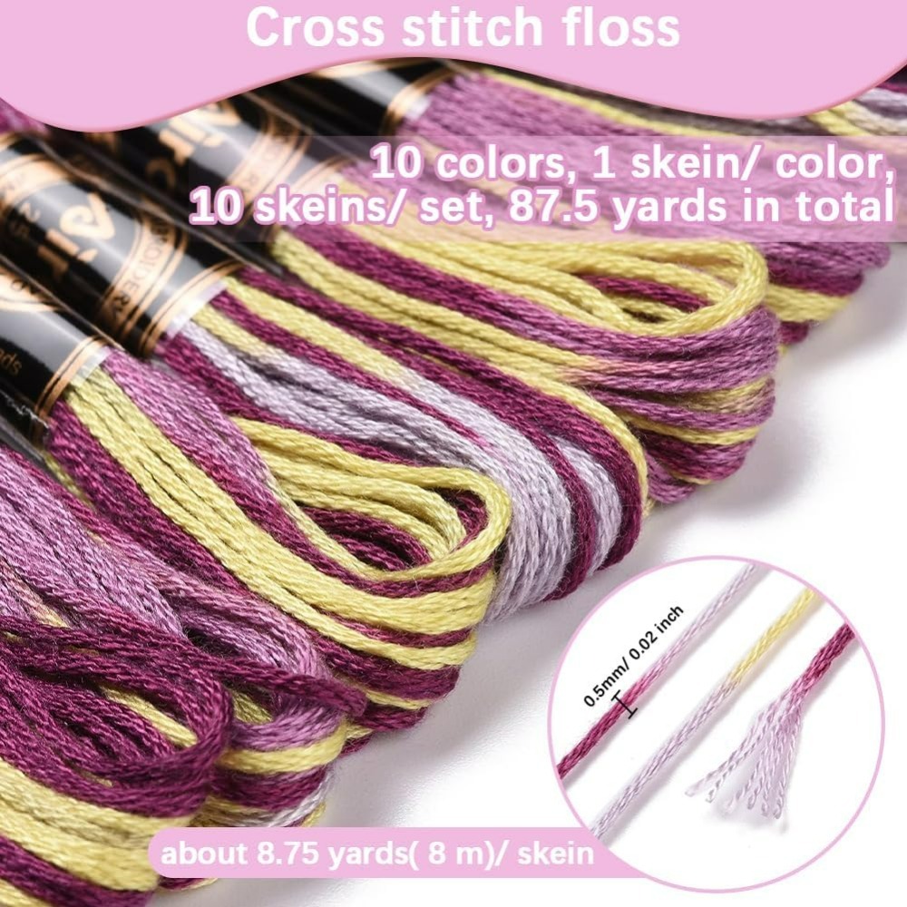 6 Strands Purple Variegated Em - Embroidery Threads recension och pris
