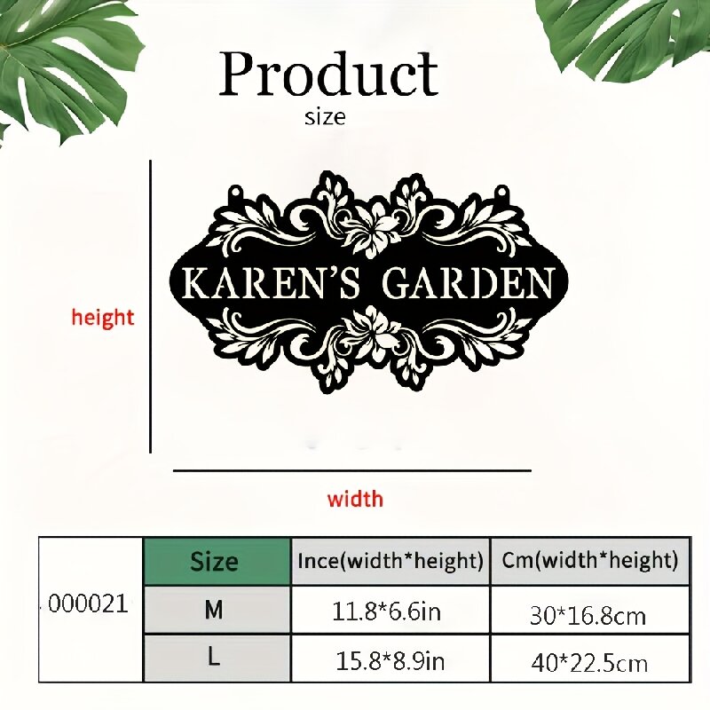 Custom Metal Art Sign with Nam - Embroidery Garden recension och pris