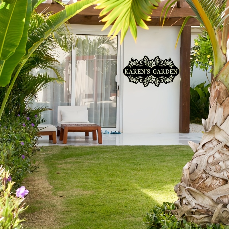 Custom Metal Art Sign with Nam - Embroidery Garden recension och pris