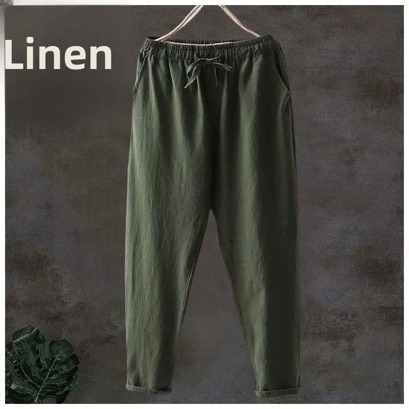 Pure Linen Breathable Elastic  - Linen Fabric Natural recension och pris