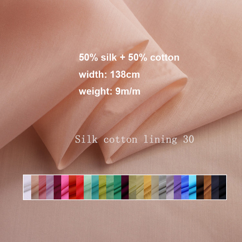 55'' Wide Mulberry Silk Cotton - Linen Fabric Natural recension och pris