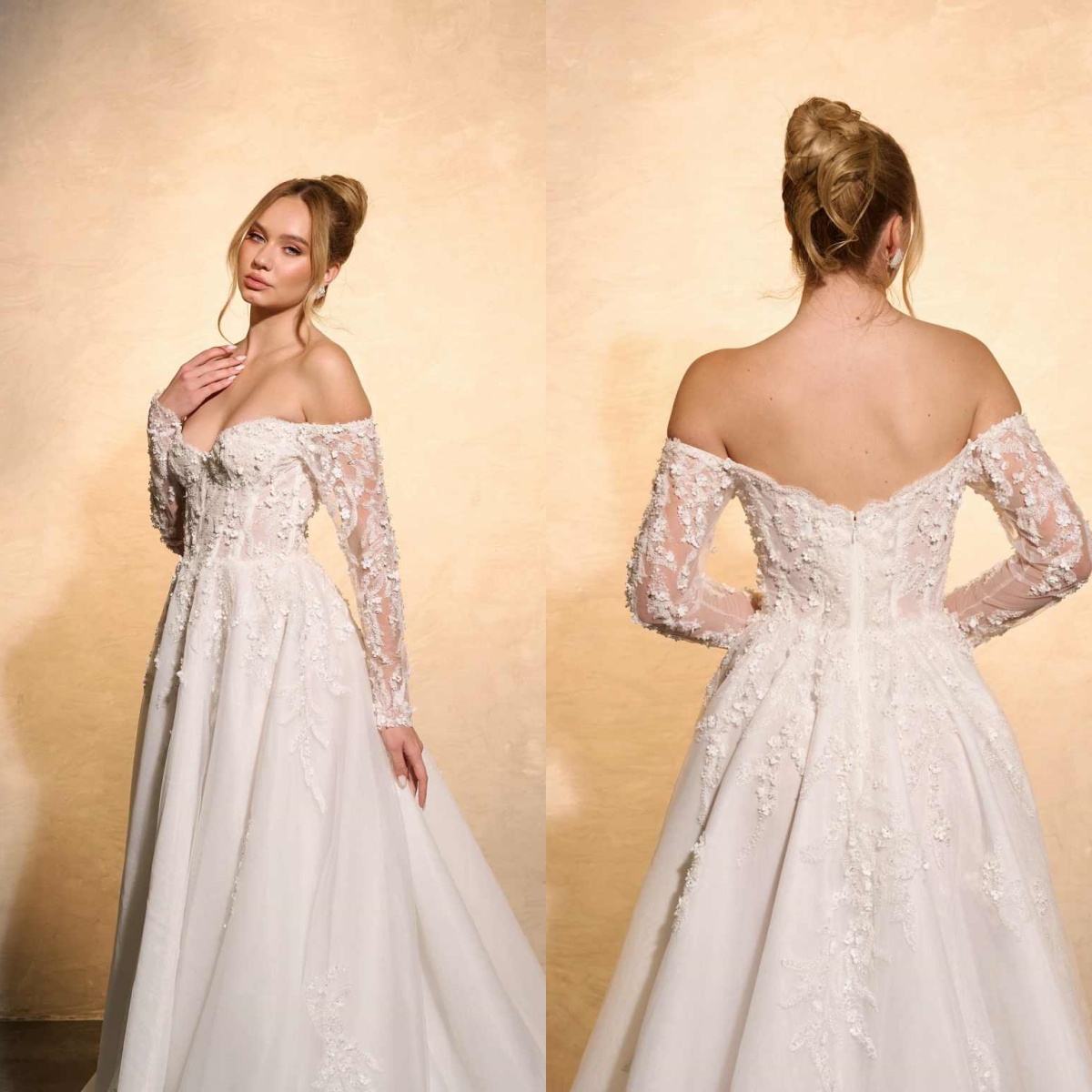 Elegant Wedding Dress A-Line L - Embroidery Online Design recension och pris