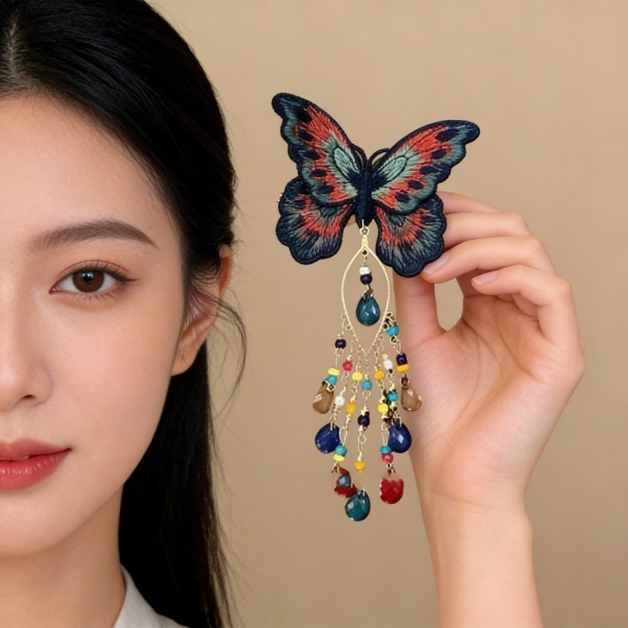 New Chinese Style Knitting But - Embroidery Glass Beads recension och pris