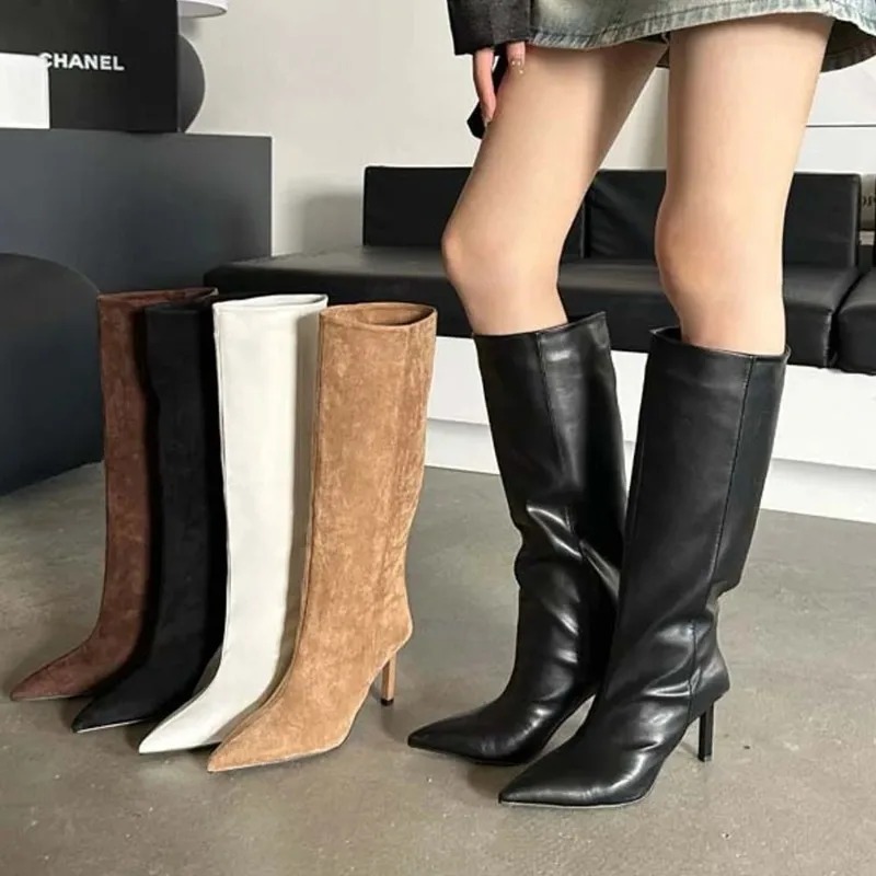 Luxury Women Long Boots Fashio - Embroidery Design Free recension och pris