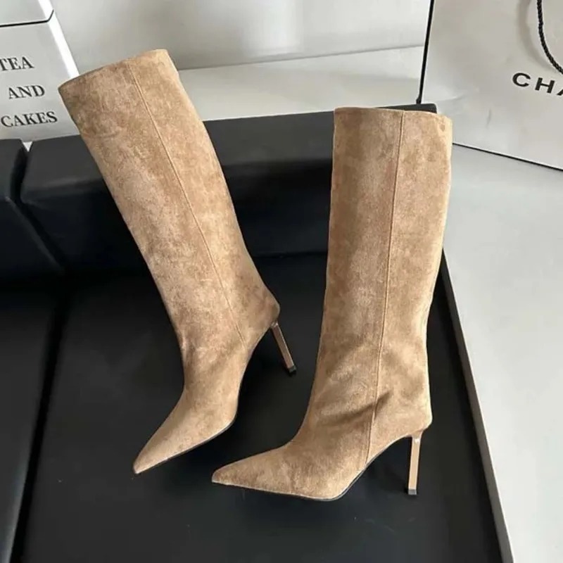 Luxury Women Long Boots Fashio - Embroidery Design Free recension och pris