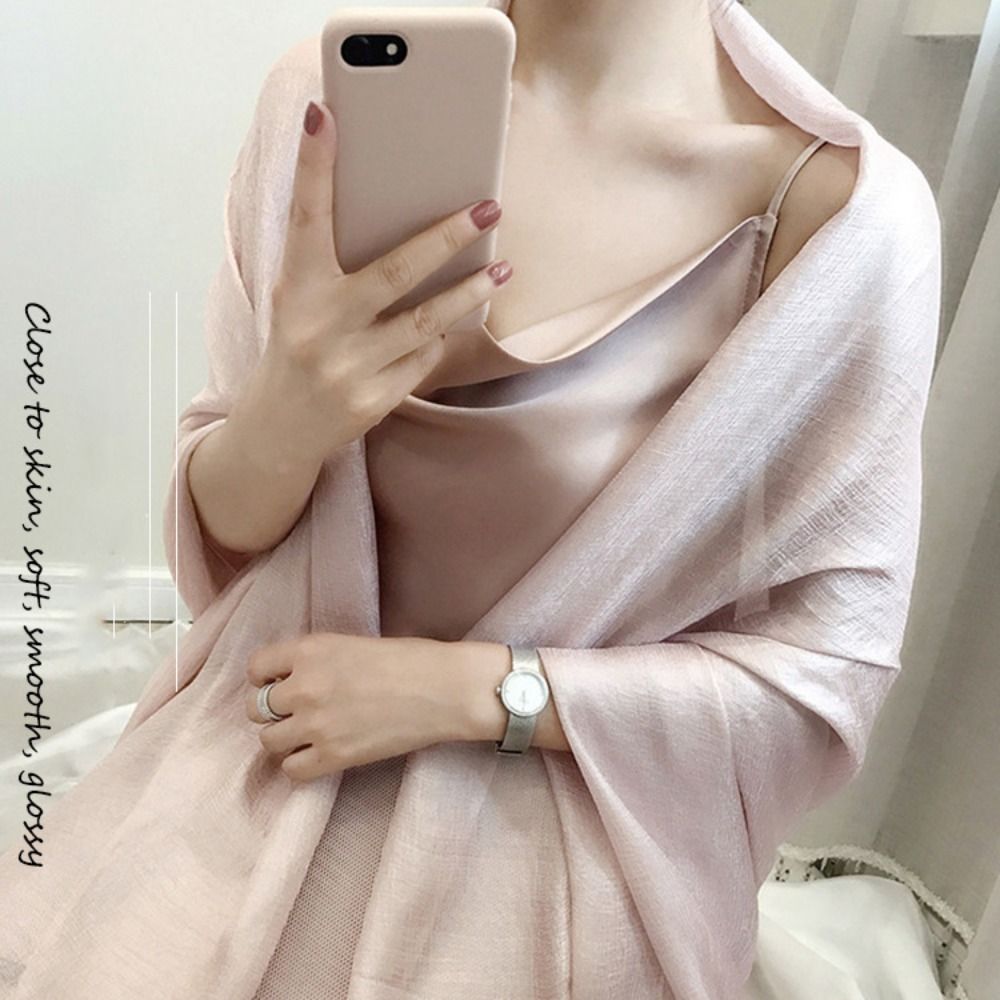 Linen Women Plain Scarf Fashio - Linen Fabric Natural recension och pris