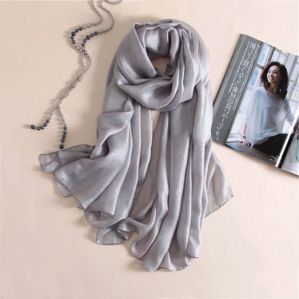 Linen Women Plain Scarf Fashio - Linen Fabric Natural recension och pris