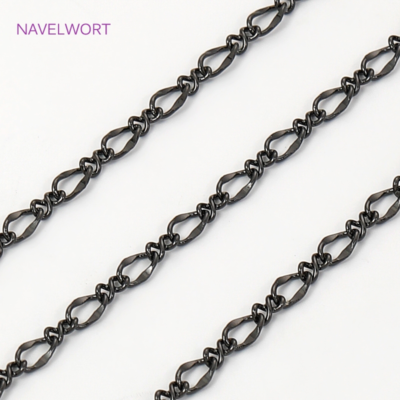 Black Color Oval Thin Chains F - Embroidery Art recension och pris