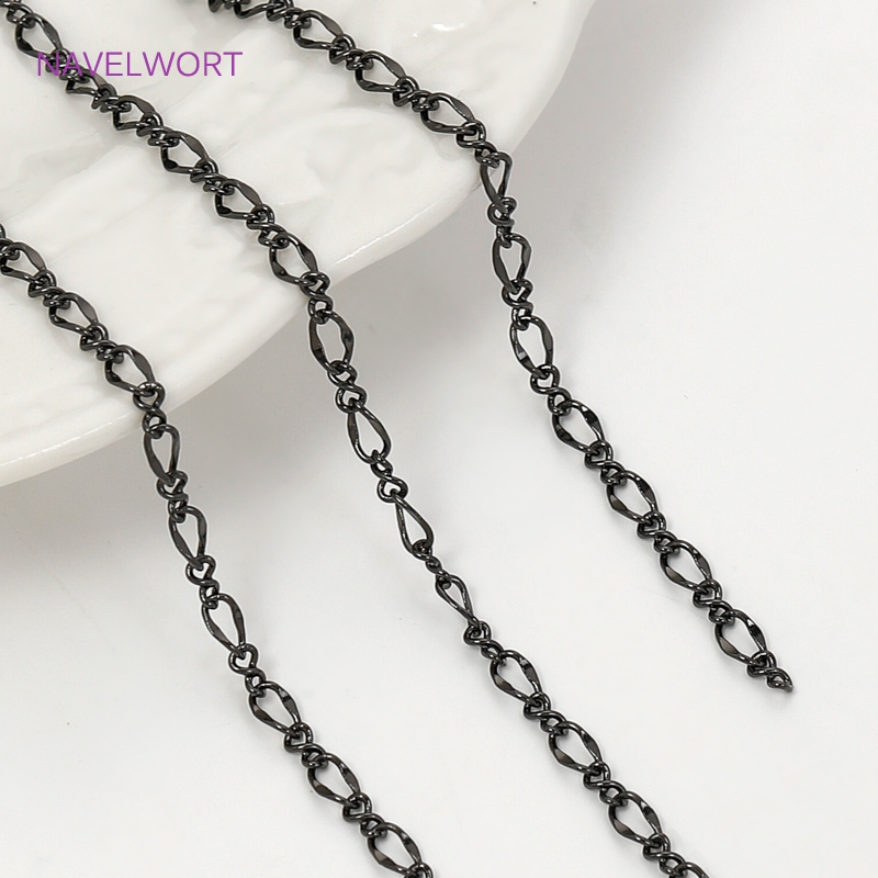 Black Color Oval Thin Chains F - Embroidery Art recension och pris