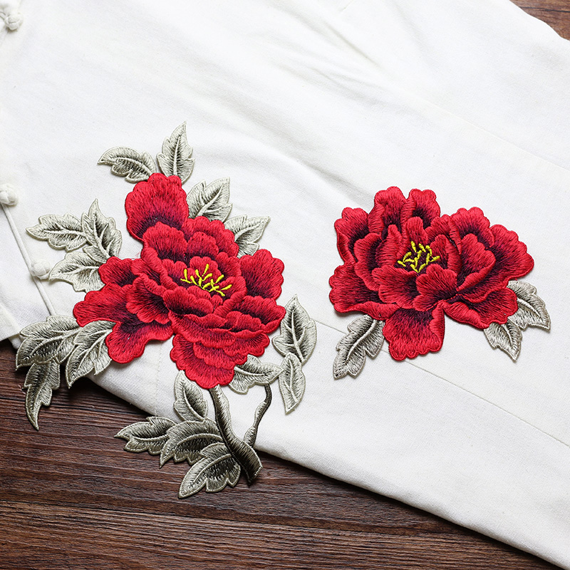 1 Pair Red Pink Yellow Embroid - Embroidery Yellow Dress recension och pris