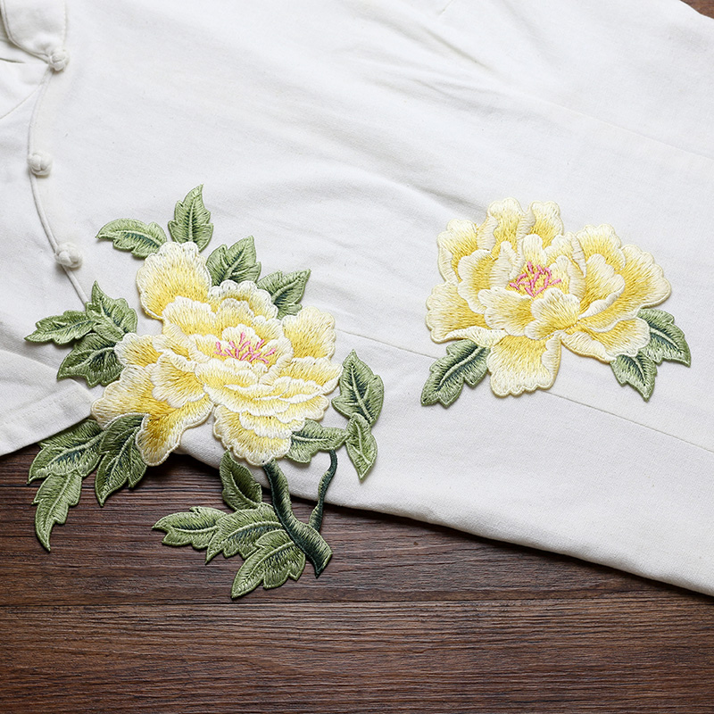 1 Pair Red Pink Yellow Embroid - Embroidery Yellow Dress recension och pris