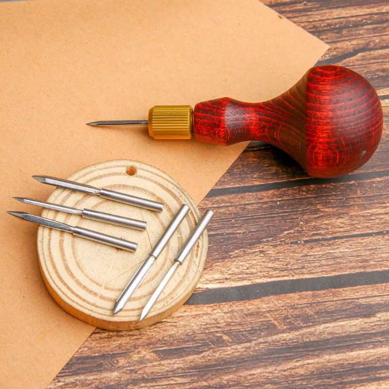 1Set DIY Leather Punch Awl Woo - Punch Needle Handle recension och pris
