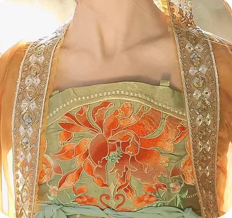 Women's Traditional Chinese Ha - Embroidery Yellow Dress recension och pris