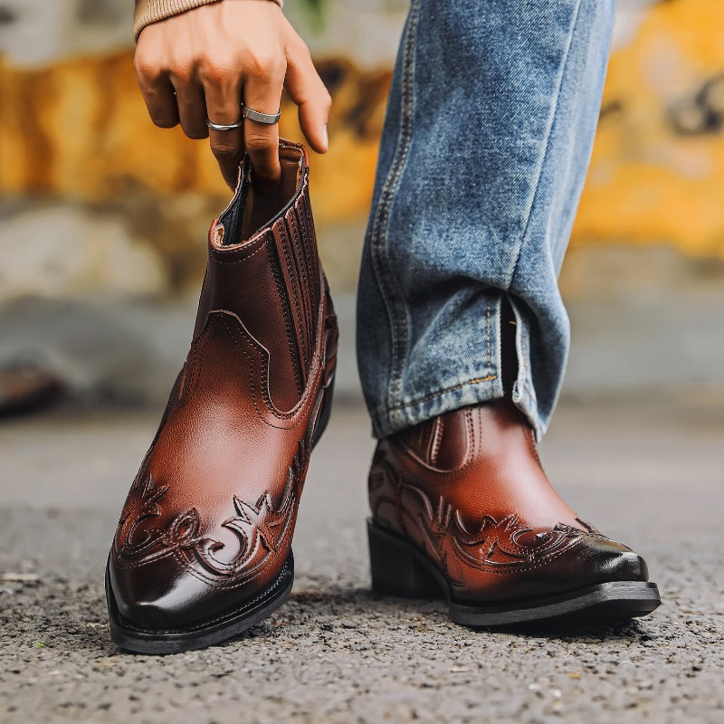 Mens Western Cowboy Boots Hand - Embroidery Design Free recension och pris