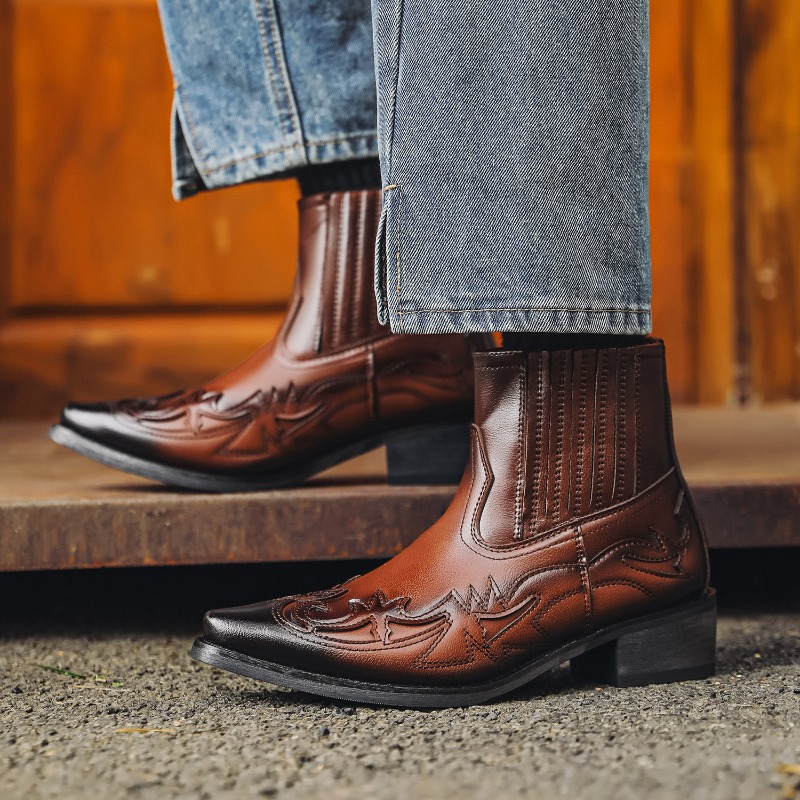 Mens Western Cowboy Boots Hand - Embroidery Design Free recension och pris