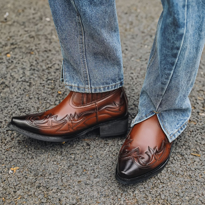 Mens Western Cowboy Boots Hand - Embroidery Design Free recension och pris