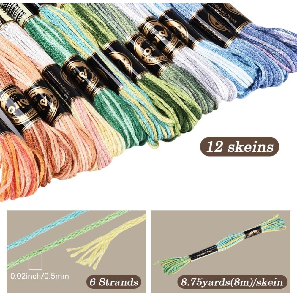 12 Skeins 105 Yards Cross Stit - Embroidery Threads recension och pris