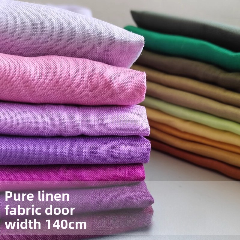 100% Pure Linen Ramie Summer D - Linen Fabric Natural recension och pris