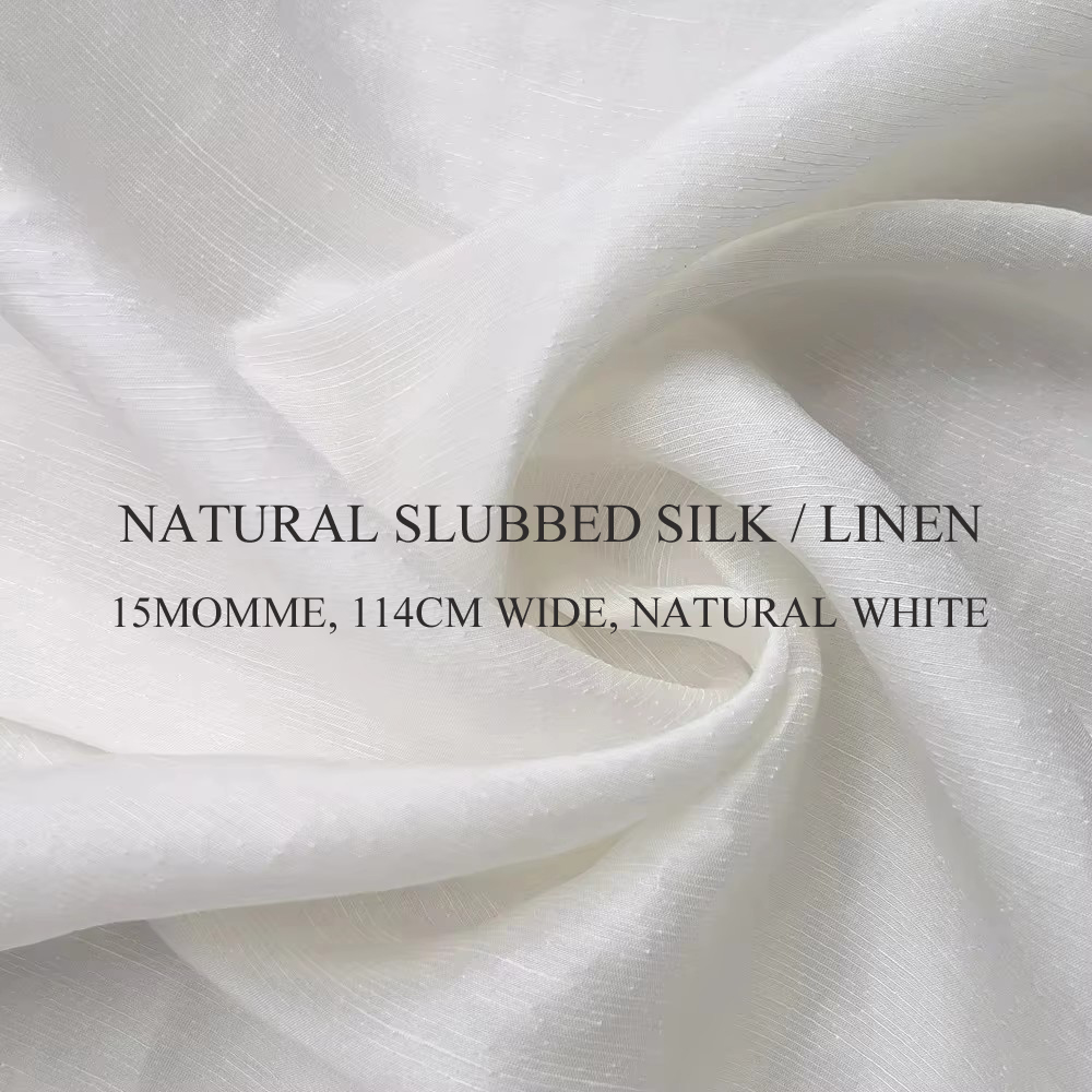 Mulberry Silk Linen 45'' Wide  - Linen Fabric Natural recension och pris