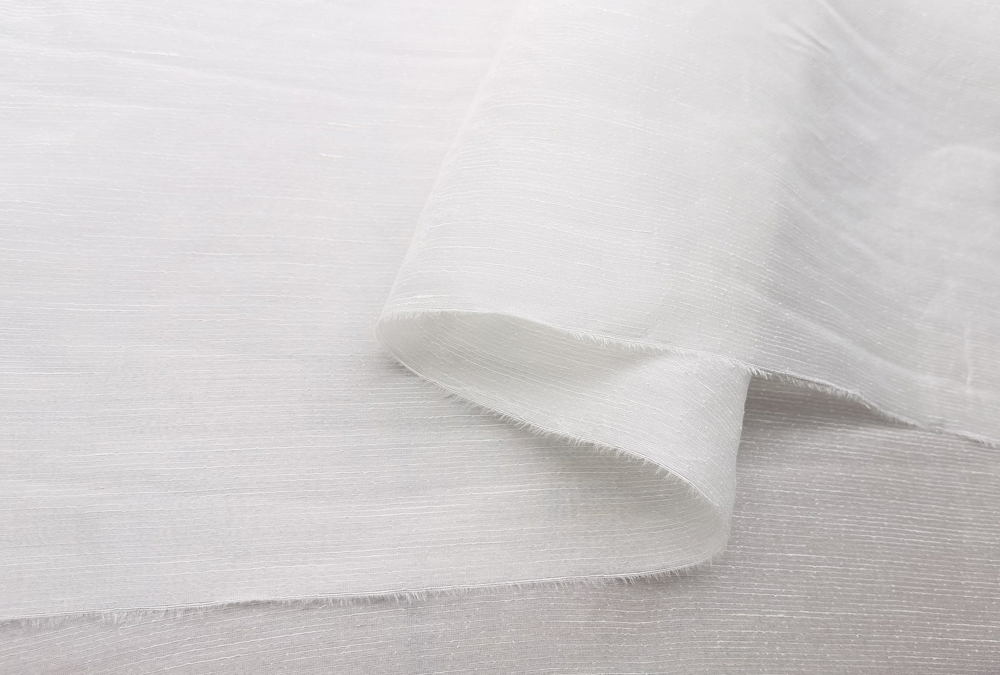 Mulberry Silk Linen 45'' Wide  - Linen Fabric Natural recension och pris