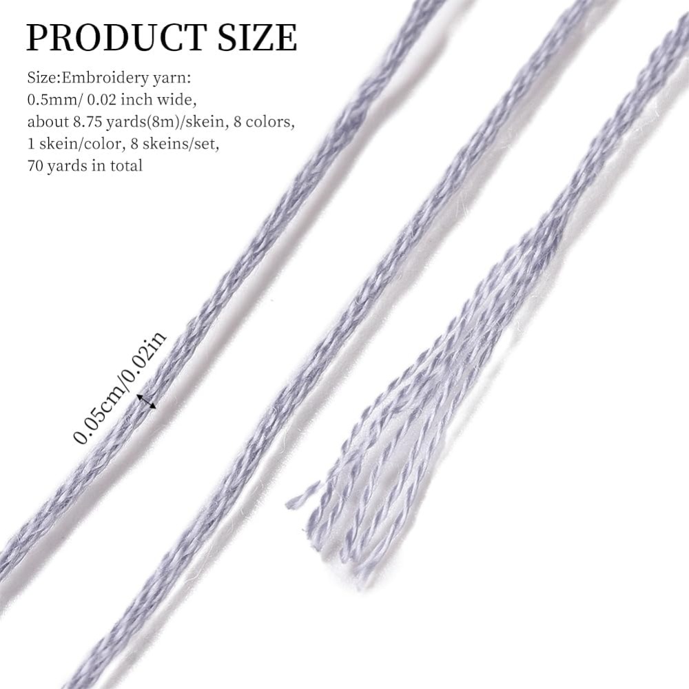 8 Skeins 70 Yards Grey Friends - Embroidery Threads recension och pris