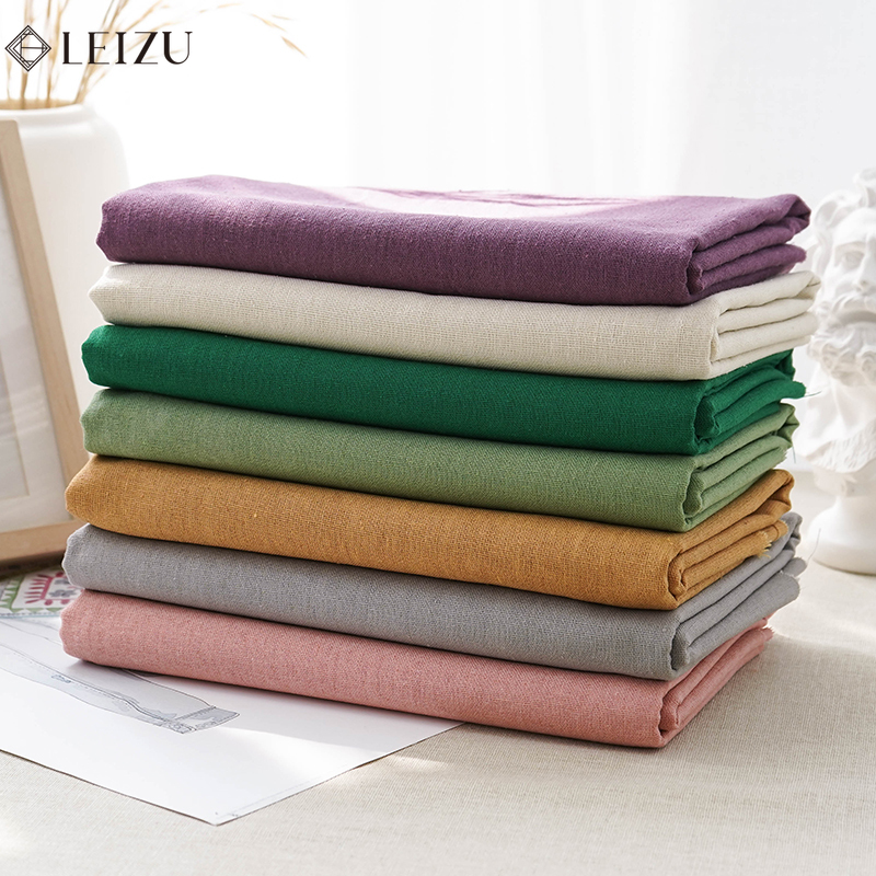 0.5/1/2 Yard Solid Color Cotto - Linen Fabric Natural recension och pris