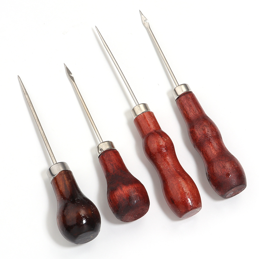 Wooden Handle Awls DIY Leather - Punch Needle Handle recension och pris