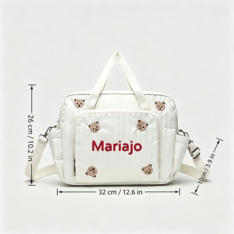 1PC Bear & tulip Pattern Trave - Embroidery Font Free recension och pris