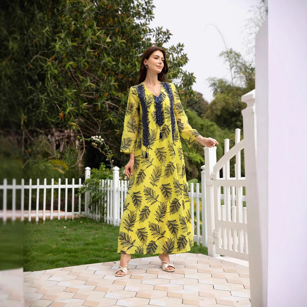 Sw081 Apparel Mesh Embroidered - Embroidery Yellow Dress recension och pris