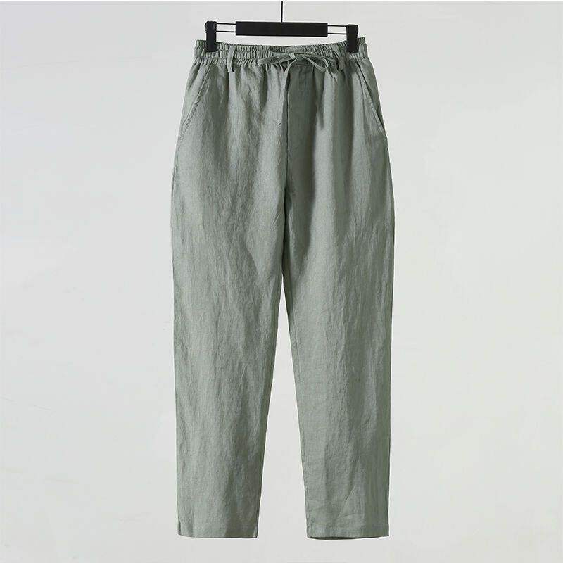 Loose Cotton Linen Men's Casua - Linen Fabric Natural recension och pris