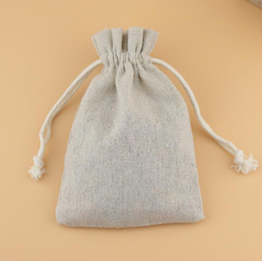 50PCS Linen Drawstring Bags Je - Linen Fabric Natural recension och pris
