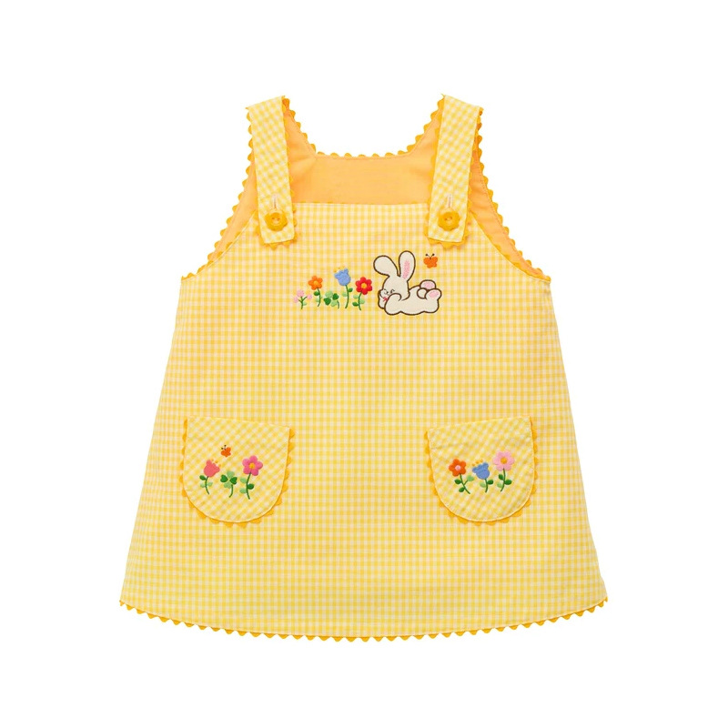 3-6Y Cotton Yellow Cotton Cute - Embroidery Yellow Dress recension och pris